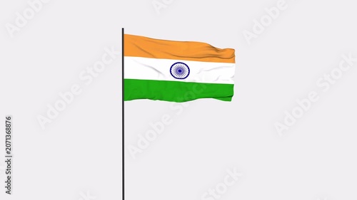 India Flag Animation 4K Transparent Background with Alpha Channel