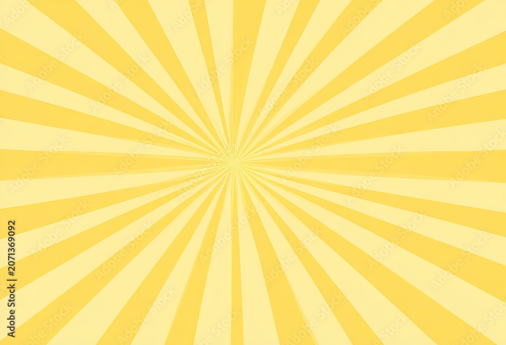 Obraz premium Pale yellow burst lines radiating from center, creating sunny effect