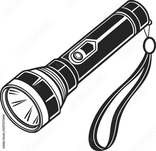 flashlight on white background
