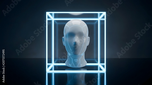 Abstract digital addiction concept with dopamine overload, glowing screens, fragmented attention, anxiety and cyber fatigue in surreal 3D style. AI Generated.