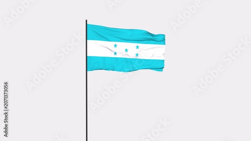 Honduras Flag Animation 4K Transparent Background with Alpha Channel