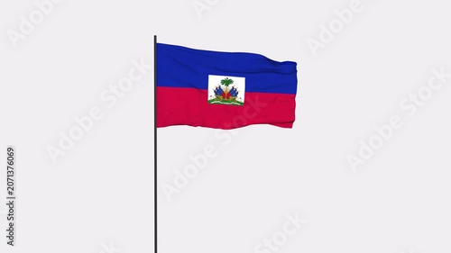 Haiti Flag Animation 4K Transparent Background with Alpha Channel
