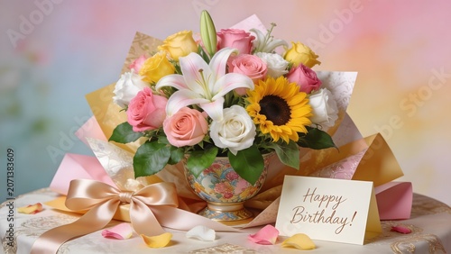 Beautiful floral arrangement with a 
