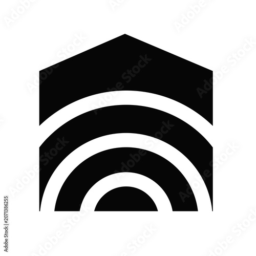 Принти на полотні Smart Home Wi-Fi Connectivity Logo Icon