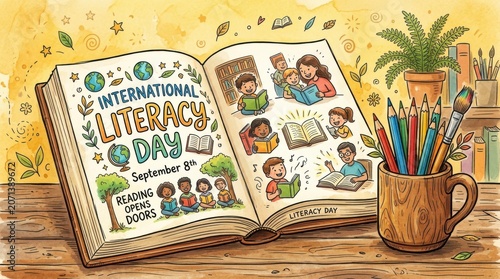 Literacy Celebration Illustration