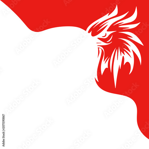 Garuda Silhouette Corner Frame