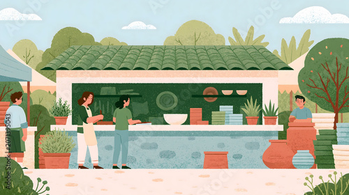 Discover the Vibrant World of Local Markets: A Cozy Gathering of Artisans, Nature, and Community in a Picturesque Outdoor Environment