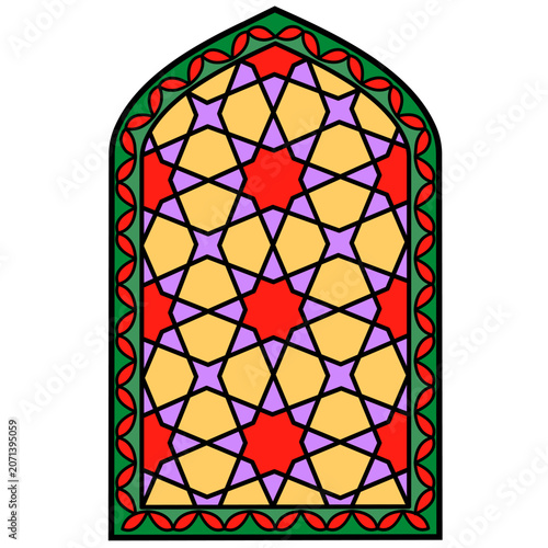 Gothic windows. Vintage frames. Church stained-glass windows