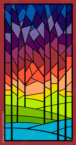 Gothic windows. Vintage frames. Church stained-glass windows