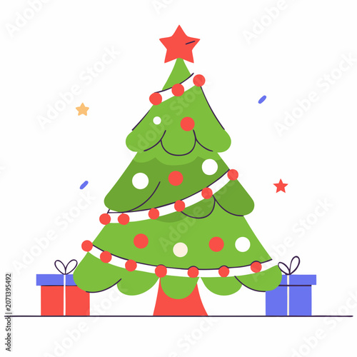 Christmas tree with gifts