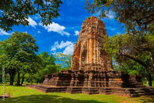 Phra Prang in Si Thep historical park It is an architecture in the Dvaravati period in Phetchabun Province, Thailand.
