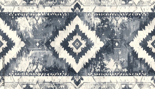 Aztec Indigo Pattern.