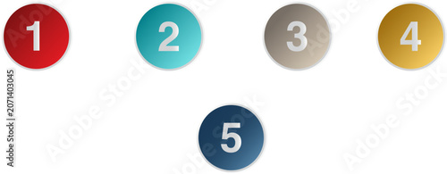 Colorful numbers on white background