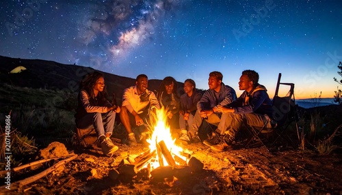 Campfire under the stars.