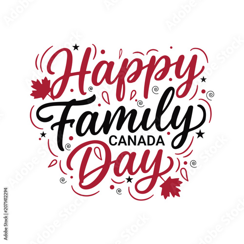 Happy Family Day Canada Typography T-Shirt Design Vector Illustration