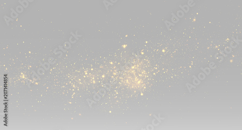 Foto Golden celebration sparkles with glowing glitter particles, festive lights and l