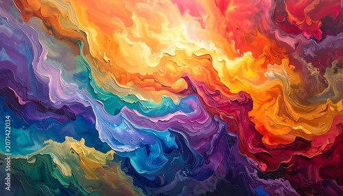Abstract colorful painting.