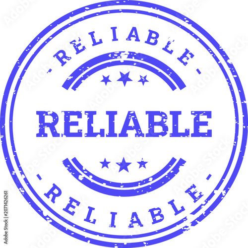 Obraz na plátne Red rubber stamp with 'reliable' text isolated on white background trustworthine