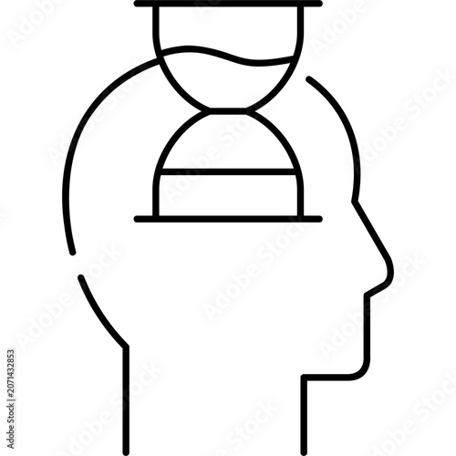 Obraz na plátně Line Art Patience Icon