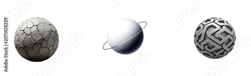  Abstract Sphere Minimal Design Isolated on transparent background