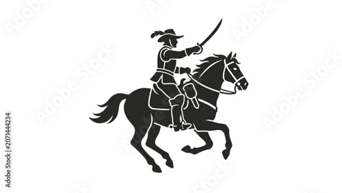 Mounted Cavalry Historical Icon Inspired by Battle of the Boyne