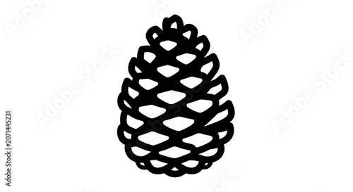 Detailed pine cone icon representing autumn and forest nature.