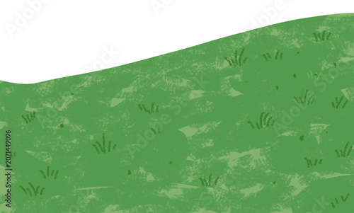 illustration of green grass hills