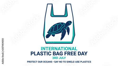 Turtle inside a plastic bag serves as a powerful symbol for the international movement to reduce single-use plastics and protect marine life.