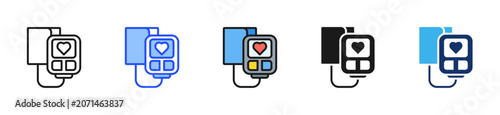 Konstfotografi Blood Pressure Icon Collection With Multiple Styles