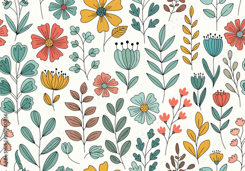 Φωτογραφία Dreamlike flowers flourishing with elegance among colorful leafy companions toda