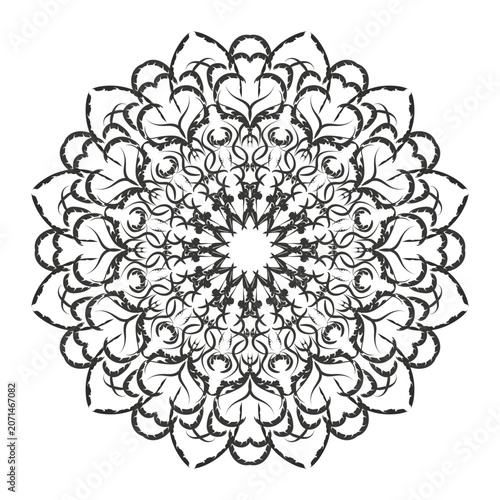 Decorative mandala pattern clipart with Islamic floral motif, traditional cultural design project