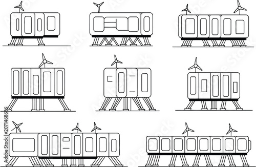 Futuristic Modular Housing Designs, Architectural Drawing CAD design