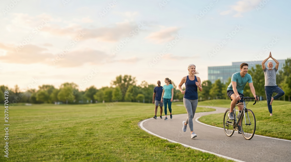 Fototapeta premium Healthy lifestyle choices for future longevity and wellness