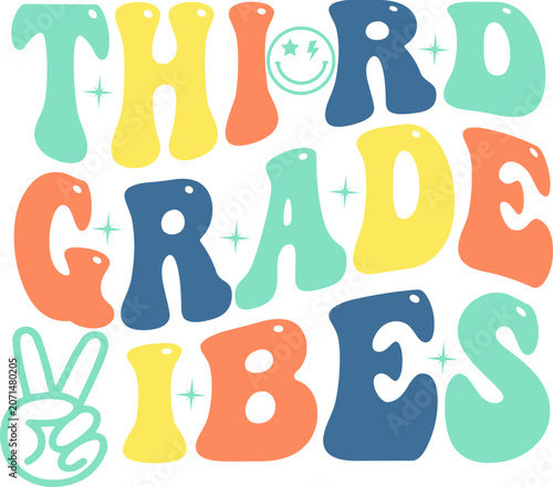 Third Grade Vibes Retro Graphic