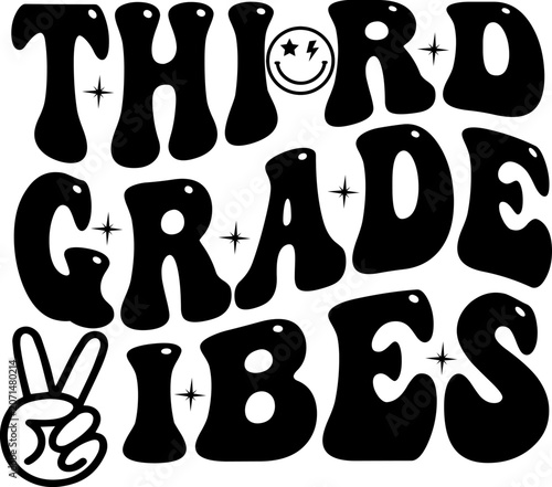 Third Grade Vibes Retro Graphic