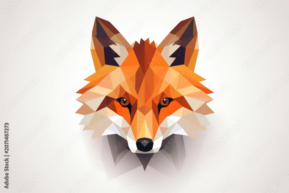 Fototapeta premium Fox head wildlife animal mammal.
