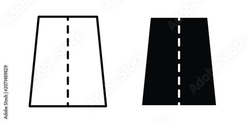 Schilderij op canvas Navigation road trip icon in line art design vector concepts