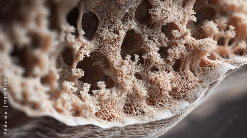 Obraz premium Detailed view of intricate coral structure showcasing textures and patterns in close-up