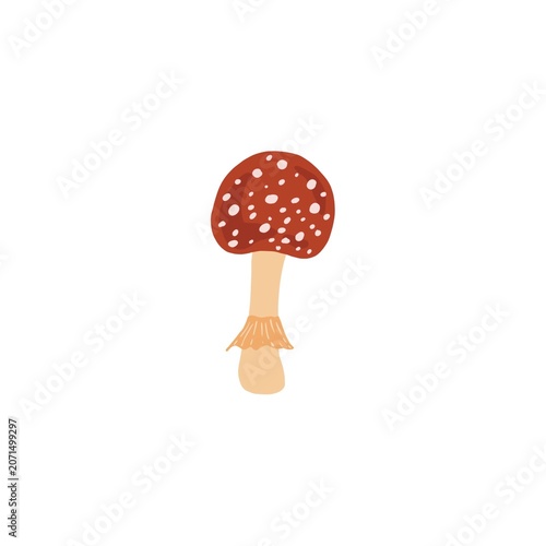 Tableau sur toile Hand-drawn picture of a fly agaric mushroom