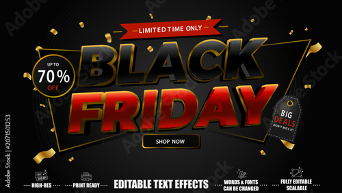 Black Friday Editable Text Effects HD – Marketing Campaign Style