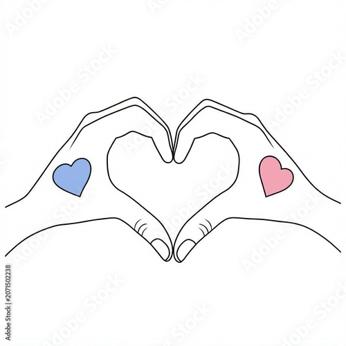 heart gesture sketch 