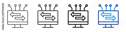 Foto Technology Transfer Multiple Outline Collection Set