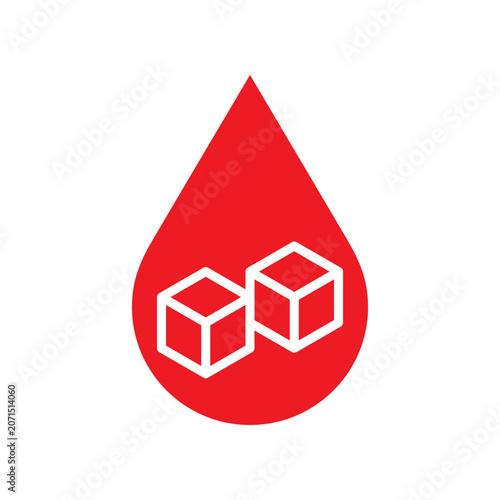 Blood sugar icon, Diabetes sign
