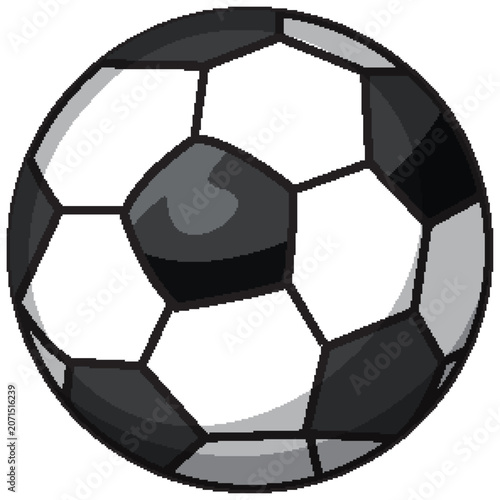 Classic Black and White Soccer Ball Vector Illustration on White Background