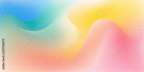 Abstract colorful background with hearts, light sun rainbow wave illustration, bright summer sky sea texture, vibrant orange and yellow curved lines, colorful pattern wallpaper backdrop