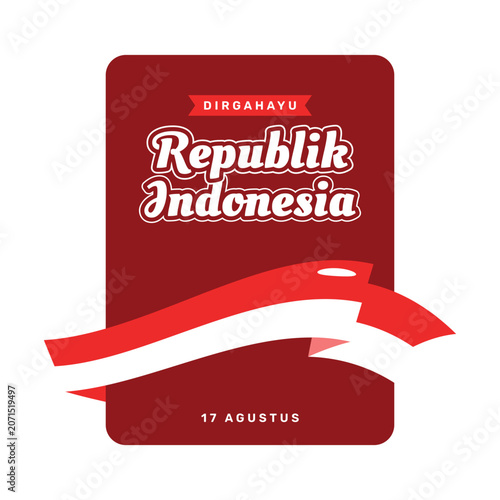 Dirgahayu Republik Indonesia Banner Design Event Celebrate Background