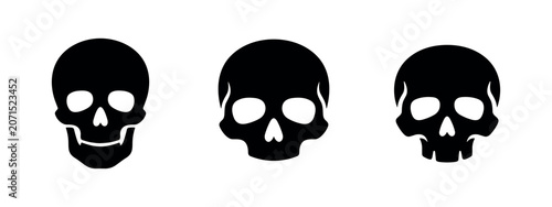 Εκτύπωση καμβά Three stylized skull icons