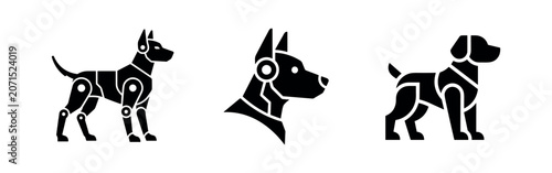 Foto Robotic dog icons
