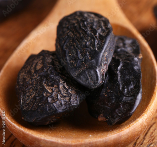 Tonka bean spices macro shot