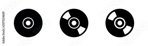 Fotografie Compact Disc and DVD Icons Set